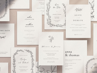 ROMANTIC WEDDING - 10 invitations #1