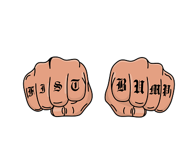 Fist bump DAO logo art illustration design
