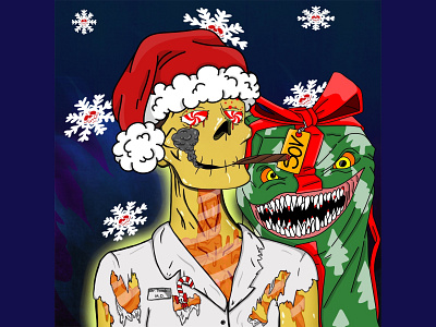Tombstoned Christmas art drawings nft