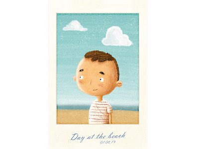 Day At The Beach digitalillustration illustration picture polaroid vacation