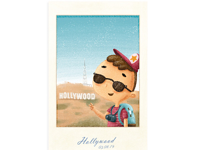 Hollywood digitalillustration hollywood illustration losangeles picture polaroid trip vacation