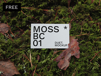 Moss Business Card 01 Mockup FREE