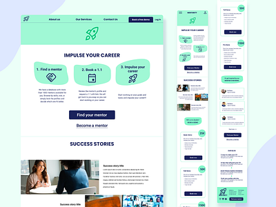 Mentority responsive website design ui ux uxdesign webdesign