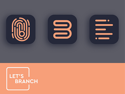 Let's Branch logo concepts app branding concept design logo