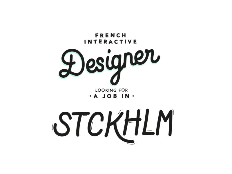 Job in Stckhlm jobs stockholm typography