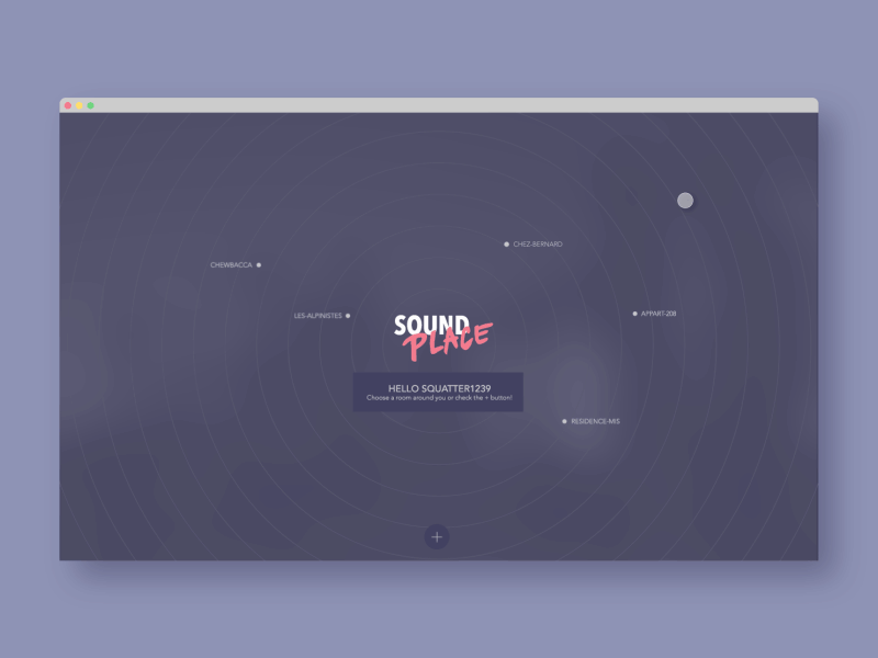 Soundplace Joining a session blue interaction interface music ui ux