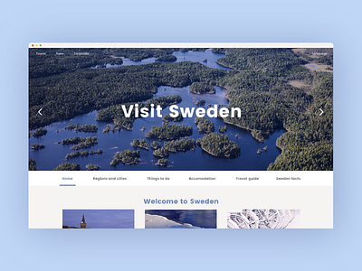 #04 Daily UI Challenge - Visit Sweden dailyuichallenge landscape sweden travel travelwebsite ui