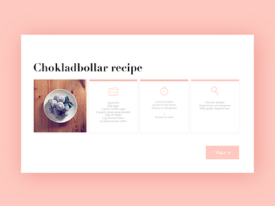 #15 Daily UI Challenge - Recipe website baking cooking recipe ui