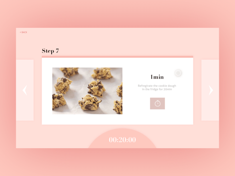 #17 Daily UI Challenge - Recipe website baking cooking coral dailyuichallenge hover interaction onclic ui uichallenge