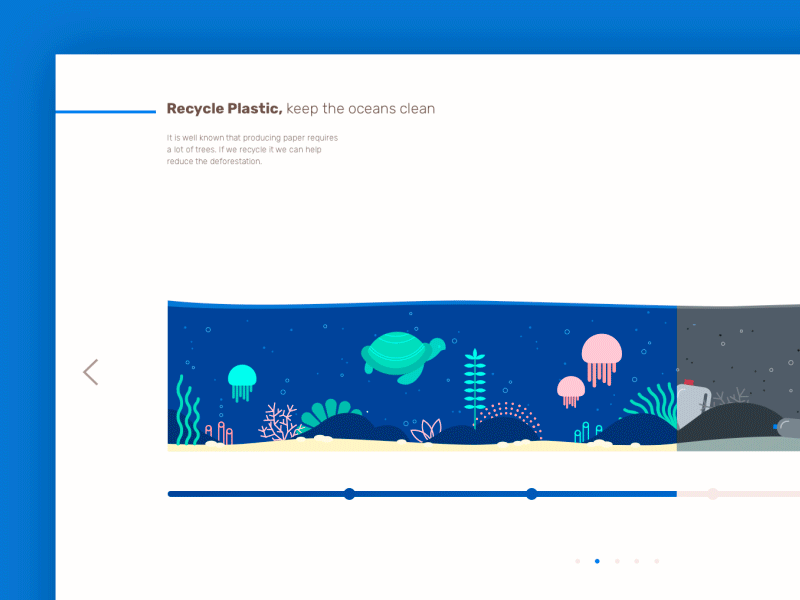 Recycle Plastic - UI environment illustration oceans recycling sea sustainability turtle ui