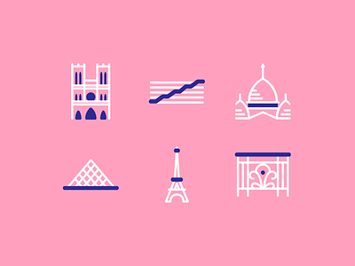 Paris Architectural Icons architecture centre pompidou eiffel tower haussmann icons louvre notre dame paris sacré coeur