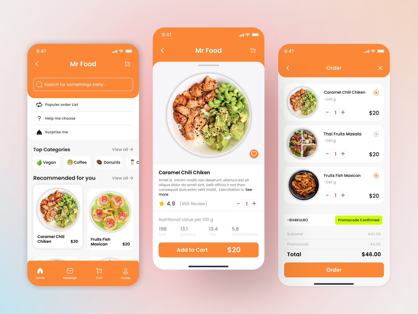 Mr Food ( Food App ) by pixline.ux on Dribbble