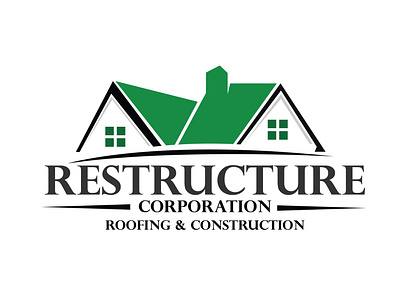 Construction Logo Design branding creative logo design graphic design illustration logo roofing constraction logo typography vector