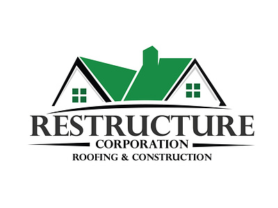 Construction Logo Design branding creative logo design graphic design illustration logo roofing constraction logo typography vector