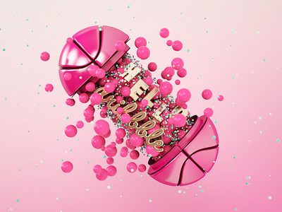 Hello Dribbble! 3d c4d capsule creative design firstshot hello dribbble hellodribbble