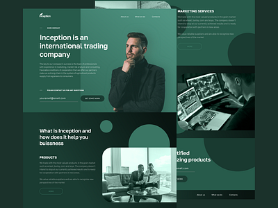 The Inception Company design minimal sketch trade trading ui ux web website