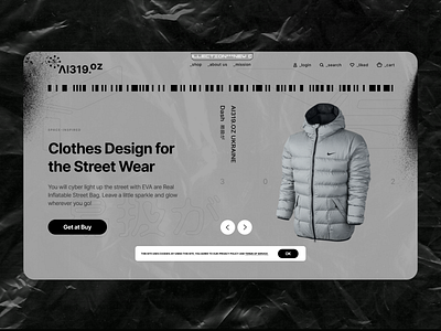 AI319 oz shop branding design design web ecommerce shopify typography ui ux vector web website website design