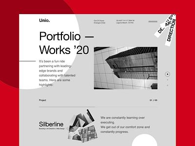 Unio agency design minimal sketch sprinter typography ui ux web website