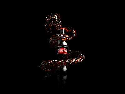 Coca-Cola 3d blender coca cola cocacola illustration liquid modeling particle render sprinter