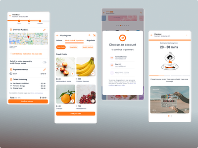 Grocery Store Mobile App grocery app human centered design mobile app ui ui design