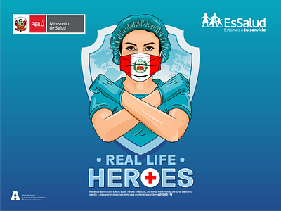 Real Life Heroes covid19 design doctor draw illustration medico pandemia peru salud vector
