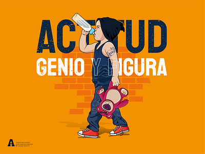 Actitud, Genio y Figura actitud baby boy design draw illustration niño poster vector