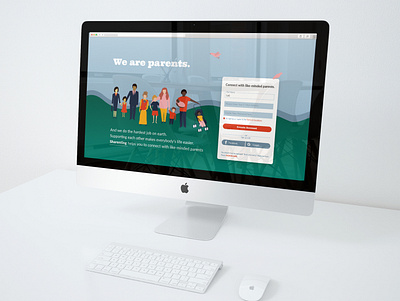 Daily UI 003 illustration landing page parents people