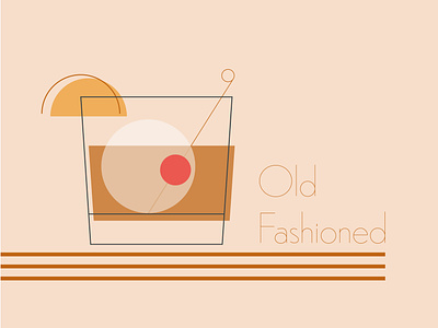 Old Fashioned (Alt) abstract adobe cocktail design fills illustration illustrator minimal oldfashioned vector whiskey
