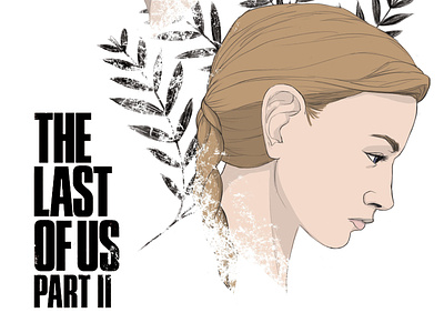 The Last of Us Part 2 Poster (crop) abby adobe drawing gaming illustration line photoshop poster promotional thelastofus thelastofuspart2 videogames