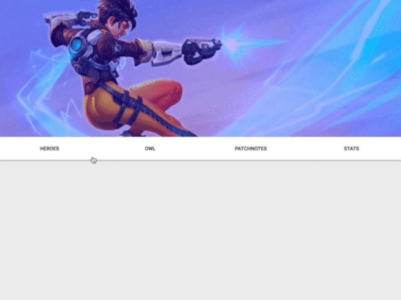 Overwatch website (2nd version) website material-design overwatch ux design ui