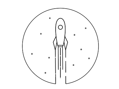 Logo challenge 1 - Rocketship logo dailylogochallange logo rocketship
