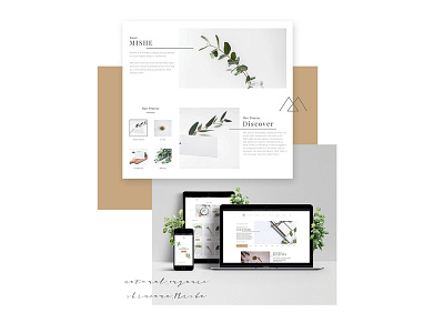 Mishe beauty contemporary design layout minimal moodboard neutral ui ux web desgin