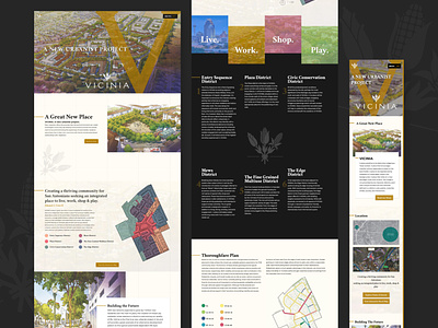 VICINIA – A new urbanist project design web design