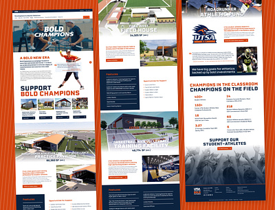 Bold Champions – A New Era for UTSA Athletics design higher education university web design