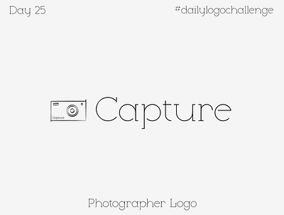 Photographer Logo branding dailylogo dailylogochallenge design graphic design illustration logo photographer logo
