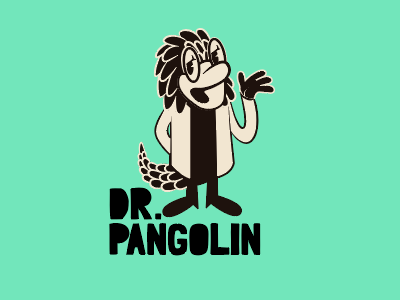 DR. PANGOLIN animal character design illustration pangolin