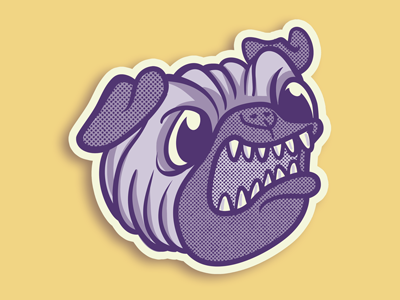 pug brave dots pug sticker