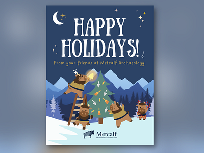 Metcalf Archaeology™ Holiday Card branding gif graphic design illustration print