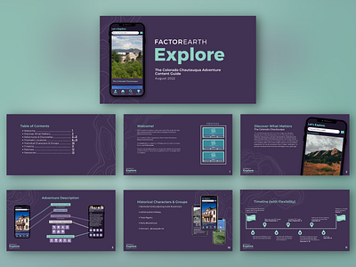 FactorEarth™ Explore Content Guide branding graphic design print