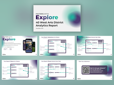 FactorEarth™ Explore Client Analytics Report branding design graphic design print qr code