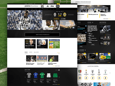 Juventus Home football homepage juve juventus responsive soccer sport website