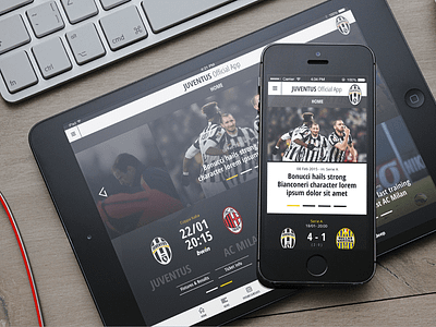 Juventus Mobile App Home app football juve juventus mobile phone soccer sport tablet