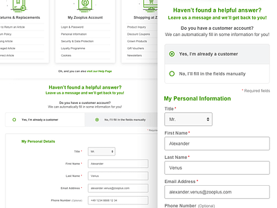Faq & Contact contact e-commerce faq forms prototype responsive
