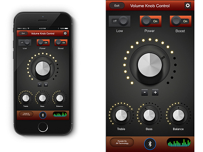 Volume Knob App UI Design app control design iphone knobs music ui