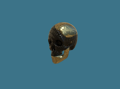 Gold Calavera 3d 3dmodeling art artist blender cgi design substancepainter texture zbrush