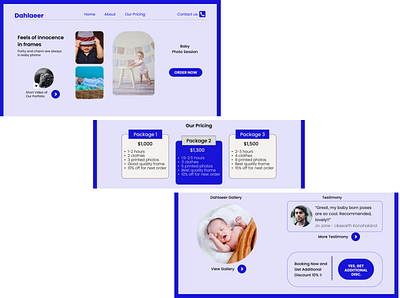 Dahlaeer - Newborn / New Baby Photography baby design newborn photography ui ux website