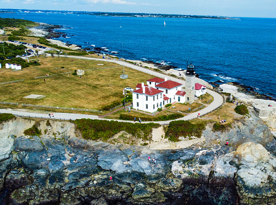 Beavertail lighthouse ocean photography