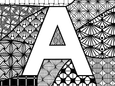 Zentangle Procreate Brush Sets alwaysbecoloring design drawing font graphic design illustration procreate procreate brush typography zentangle