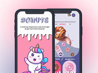 Donuts App app branding design graphic design illustration logo typography ui ux vector