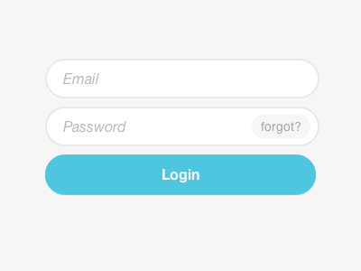 "forgot?" inside password field